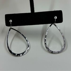 NEW Origami Owl Hammered Silver Teardrop Earrings